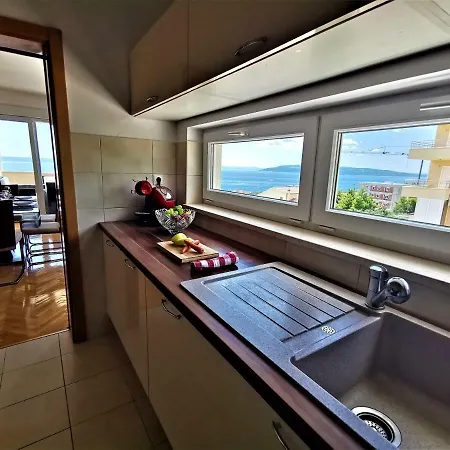 Makarska, Panoramic Sea & Mountains View, Cucek Apartamento